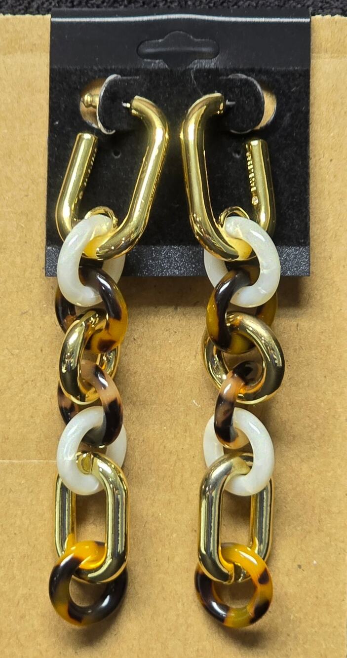 BaubleBar Multi Color Chain Link Drop Dangle Earrings